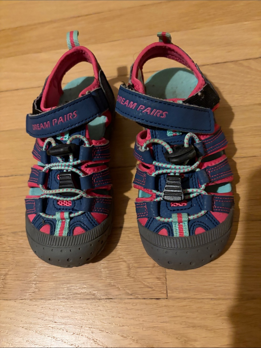 Dream Pairs Kids Purple and Pink Closed-Toe Sandals
